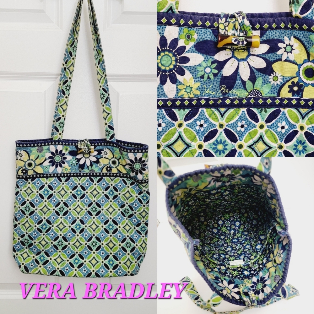 VERA BRADLEY shoulder tote Fabric quilted imperial floral print bag